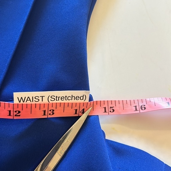 NWT guess size 0 Royal Blue Mesh V Sleeveless Short Fit N Flare Dress - Picture 13 of 16